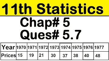 1st year statistics chapter 5 index numbers exercise 5 question 5.7 in urdu hindi