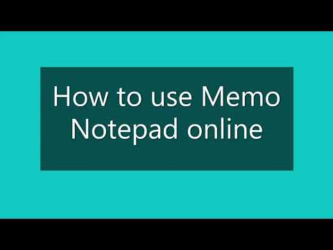 How to use Memo Notepad | Tech ADKA 78!