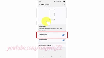 Samsung Galaxy S10 : How to enable or disable edge panels
