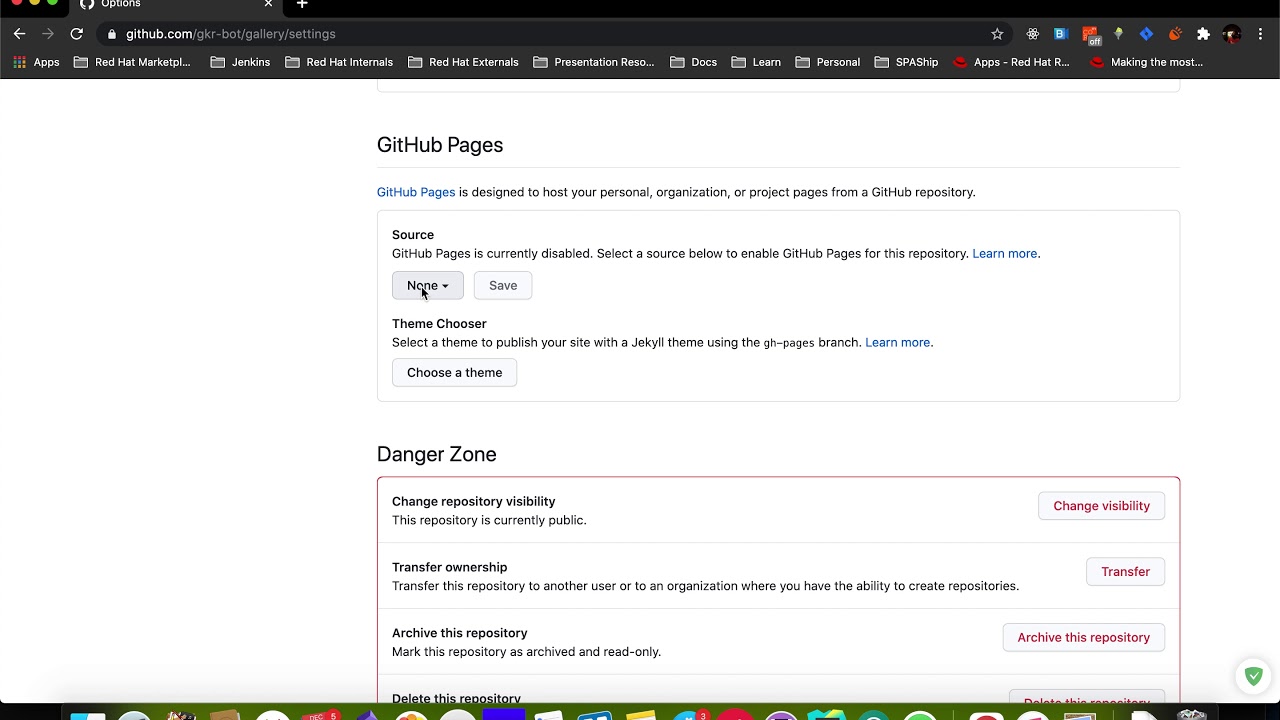 creating github pages creating github pages