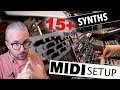 How i sequence  sync 15 synths  midi routing and daw integration