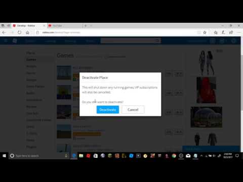 How To Activate Deactivate A Game In Roblox 2017 Youtube - how to activate a game in roblox august 2017