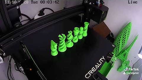 Chess Pieces 3d print timelapse
