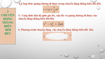 ÔN TẬP CHƯƠNG 1: ĐỘNG HỌC CHẤT ĐIỂM
