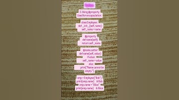 "Python @property Decorator 🐍 | Encapsulation with Getters and Setters"