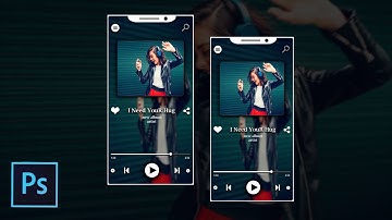 Music screen UI (userinterface) Design | Adobe Photoshop CC 2015 | icon import | Step by Step