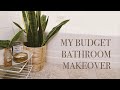 MY SMALL, UGLY BATHROOM MAKEOVER ON A BUDGET! | JAZMYNE DRAKEFORD