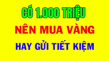 Có 1 TỶ nên mua VÀNG hay gửi TIẾT KIỆM NGÂN HÀNG?