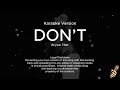 Bryson Tiller Don T Karaoke Version