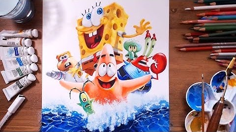 SpongeBob : Sponge Out of Water - Speed drawing | drawholic