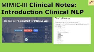 MIMIC-III Clinical Notes Introduction Clinical NLP Series #NLP screenshot 3