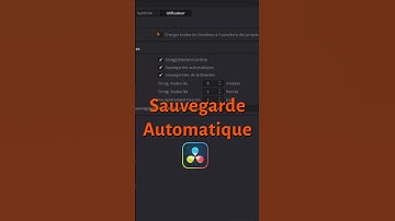 Sauvegarde automatique dans DaVinci Resolve 💾