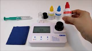 Proceso de medida de cloro total con reactivo líquido en fotómetros Serie 97 de HANNA instruments