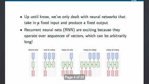 Deep Learning Decal Fall 2017 Lecture 3: Recurrent Neural Networks