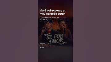 Thumbnail of Se for amor- João Gomes & Vitor Fernandes