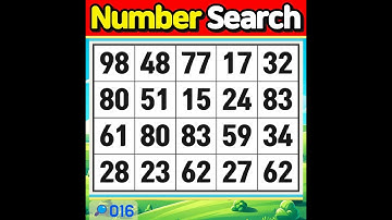 NumberSearch. Brain exercise is essential.【Memory | Concentration | Brain training | Brain quiz】#016