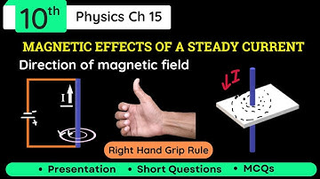 MAGNETIC EFFECTS OF A STEADY CURRENT Class 10 Physics Ch15 | Right Hand Rule