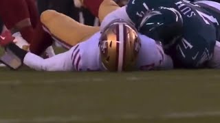 Josh Johnson Head Injury 🙏🙏 | 49ers vs Eagles | 2023 NFC Championship