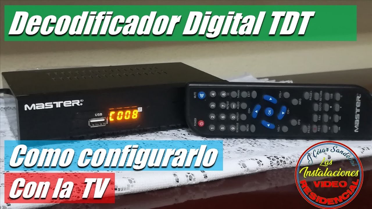 como se conecta un decodificador digital tdt Master- como configurar un  convertidor digital 