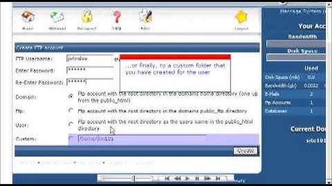 Direct Admin | FTP account aanmaken - Junga Hosting