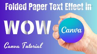 How To Add Folded Paper Text Effect in Canva | Make Your Text Pop!