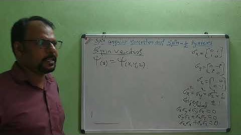 Quantum Mechanics - Lecture 9 : Spin Angular Momentum and Spin half Systems