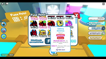 What happens when you fuse 2 Rainbow Cyborg Dominus & 1 Golden Cyborg Dominus? (Pet Simulator X!)