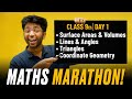 Class 9th complete maths marathon   surface area  vol  lines  angles  triangles  coordinate