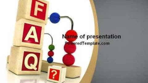 FAQ PowerPoint Template by PoweredTemplate.com