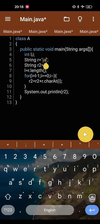 Program To Reverse a String In Java without using String Function - YouTube
