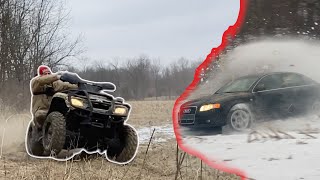 First Ride On My Can Am Outlander (And Audi A4 Snow Drifting) by Seth Shadwick 9,394 views 2 years ago 8 minutes, 56 seconds