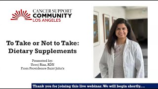 To Take or Not to Take: Dietary Supplements