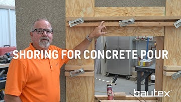 Shoring Bautex block Walls Before The Concrete Pour