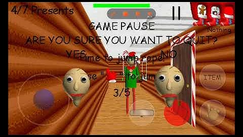 Puedes poner el mod menu para el mod de baldi ELF BÁLDI BÁSICS in Christmas and presents