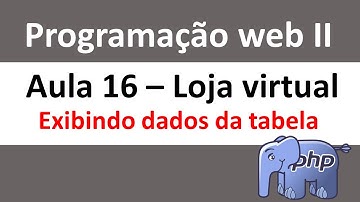 aula 16 - Exibindo dados de uma tabela Msql em uma página php