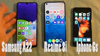 Сравнение камер моих смартфонов Samsung A22 vs Realme 8i vs Iphone 6s. Лучшие до 15000 рублей?