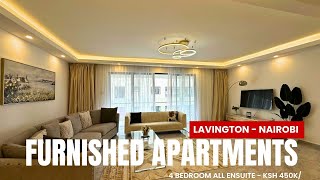INSIDE A FURNISHED 4 BEDROOM APARTMENT IN LAVINGTON - RENT KSH 450k