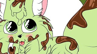 Mint Chocolate Chip Ice Cream Kitty ~ Ice Cream Kitties Collection ~ (#speedpaint) 