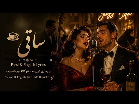 ☕️ ساقی | Farsi & English Lyrics | بازسازی دوزبانه با تم کافه جز کلاسیک | Jazz Café Remake 🎷