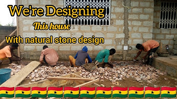 designing this house with natural stone cladding  ( kasoa new road )