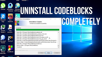 How to uninstall code blocks for windows 10