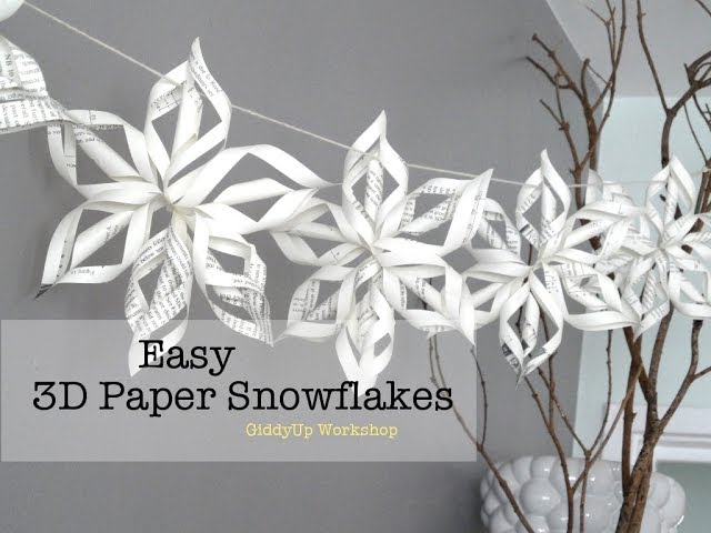 Easy 3-D Paper Snowflakes (with video Tutorial) - Happy Hooligans