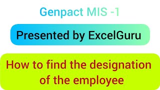 Genpact MIS -1