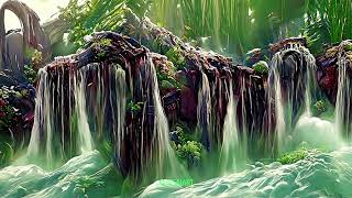 A MAGICAL WATERFALLS ESCAPADE | DISCO DIFFUSION 3D AI ART ANIMATION