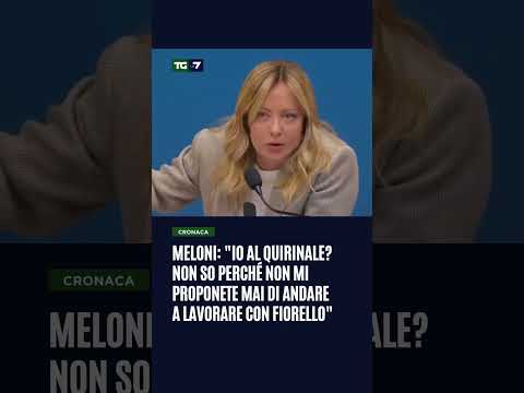 Video Meloni: Io al Quirinale? Non so perché non mi proponete mai di andare a lavorare con Fiorello