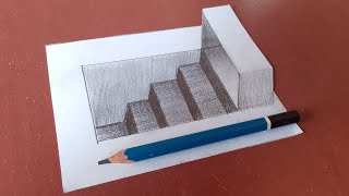 Drawing Easy!How to Draw 3D art for beginners|3D Stair