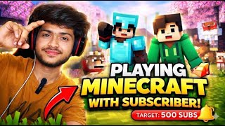 🔥 LIVE Playing Minecraft Public Server With Subscribers 😱 | Join Now!