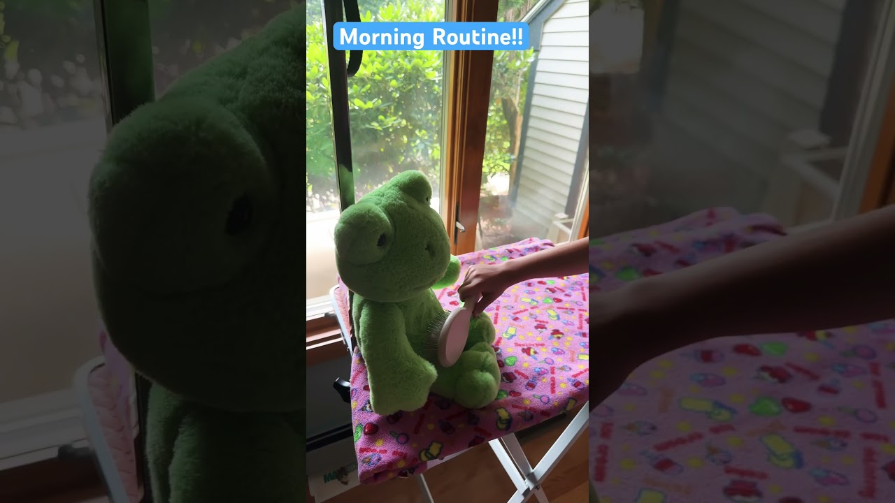 Morning Routine!!! #buildabear #frog #morningroutine