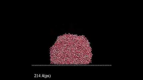 MD simulation of impinging water droplet