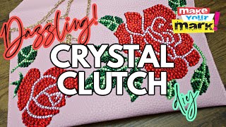 Crystal Encrusted Rose Clutch